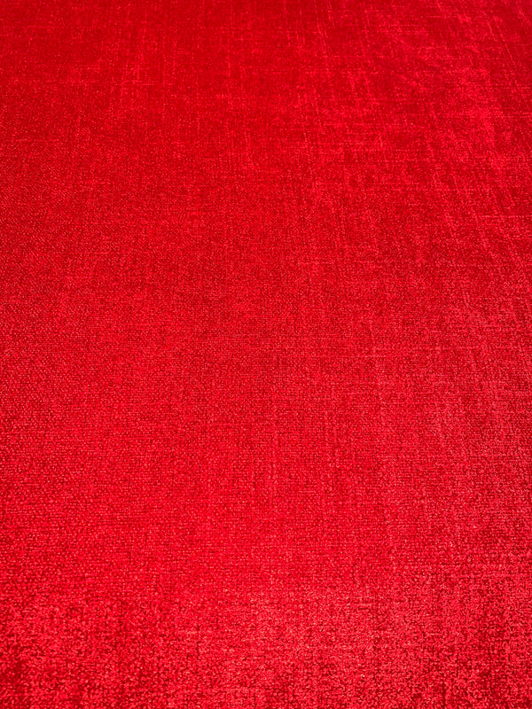 Solid Bright Red Chenille